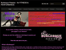 Tablet Screenshot of burlesque-passion.com
